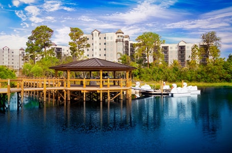 Take a ride on our paddle swan boats or go fishing from the dock